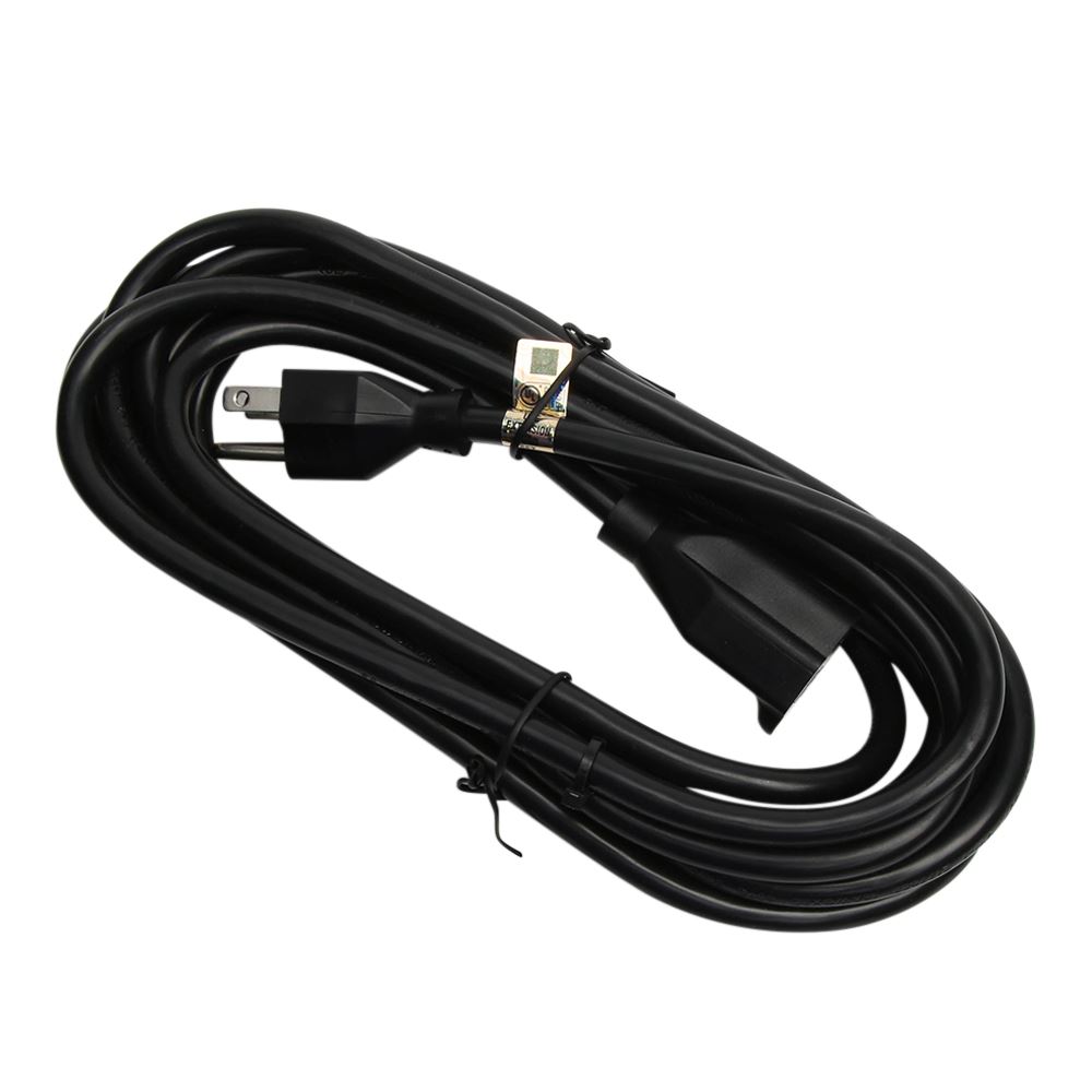 Inland Heavy Duty Power Extension Cord 15 ft (Black) Micro Center