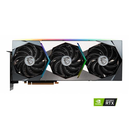 MSI NVIDIA GeForce RTX 3090 Ti Suprim X Overclocked Triple Fan ...