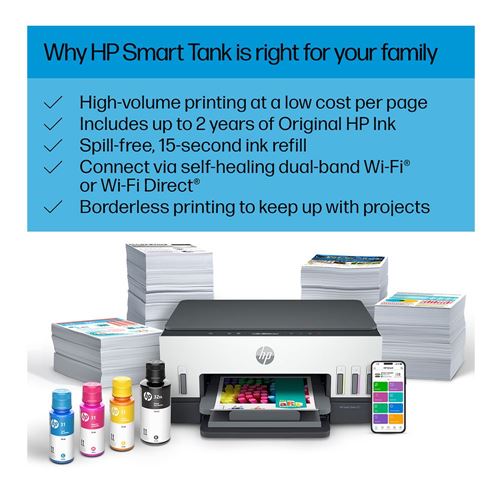 HP Smart Tank 5101 Wireless All-in-One Ink Tank Printer; with up to 2 years  of ink included - Micro Center