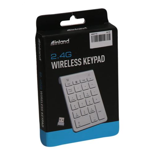 Inland Wireless 22-Key Numeric Keypad - White - Micro Center