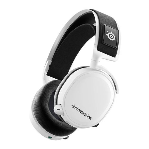 Arctis 7+ - Lossless Wireless Gaming Headset with Headphone: X v2.0 Surround White - Micro