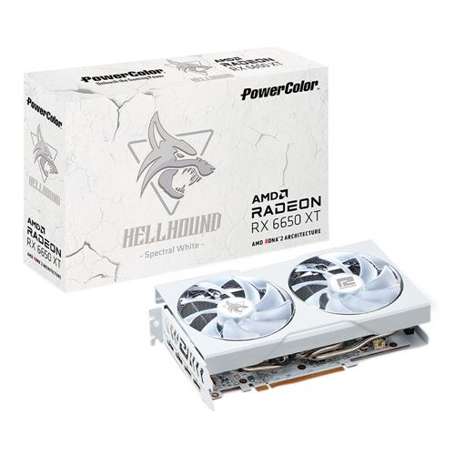 PowerColor AMD Radeon RX 6650 XT Hellhound Spectral White