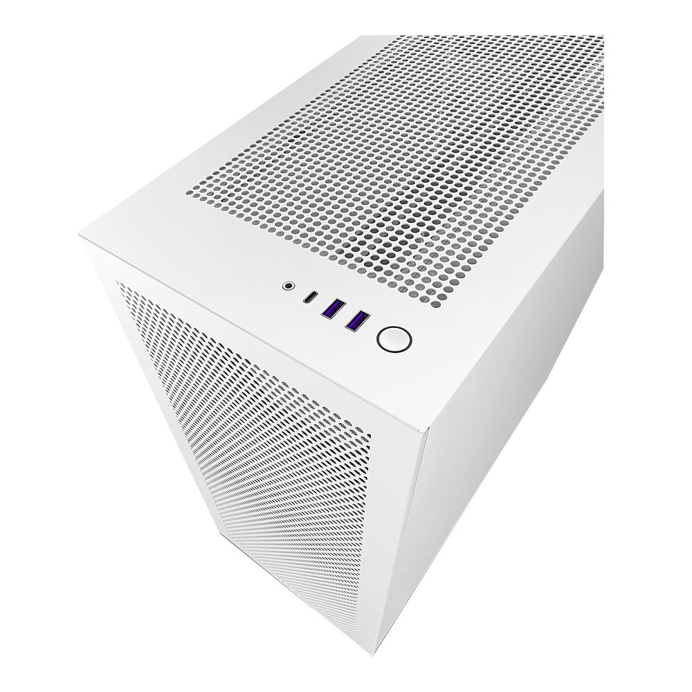 NZXT H7 Flow Tempered Glass Mid-Tower ATX Computer Case - White - Micro ...