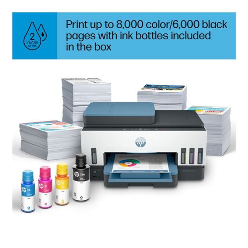 Refillable Ink Tank Printers_HP OfficeJet Pro 7740 Color Inkjet All-In-One  Printer 