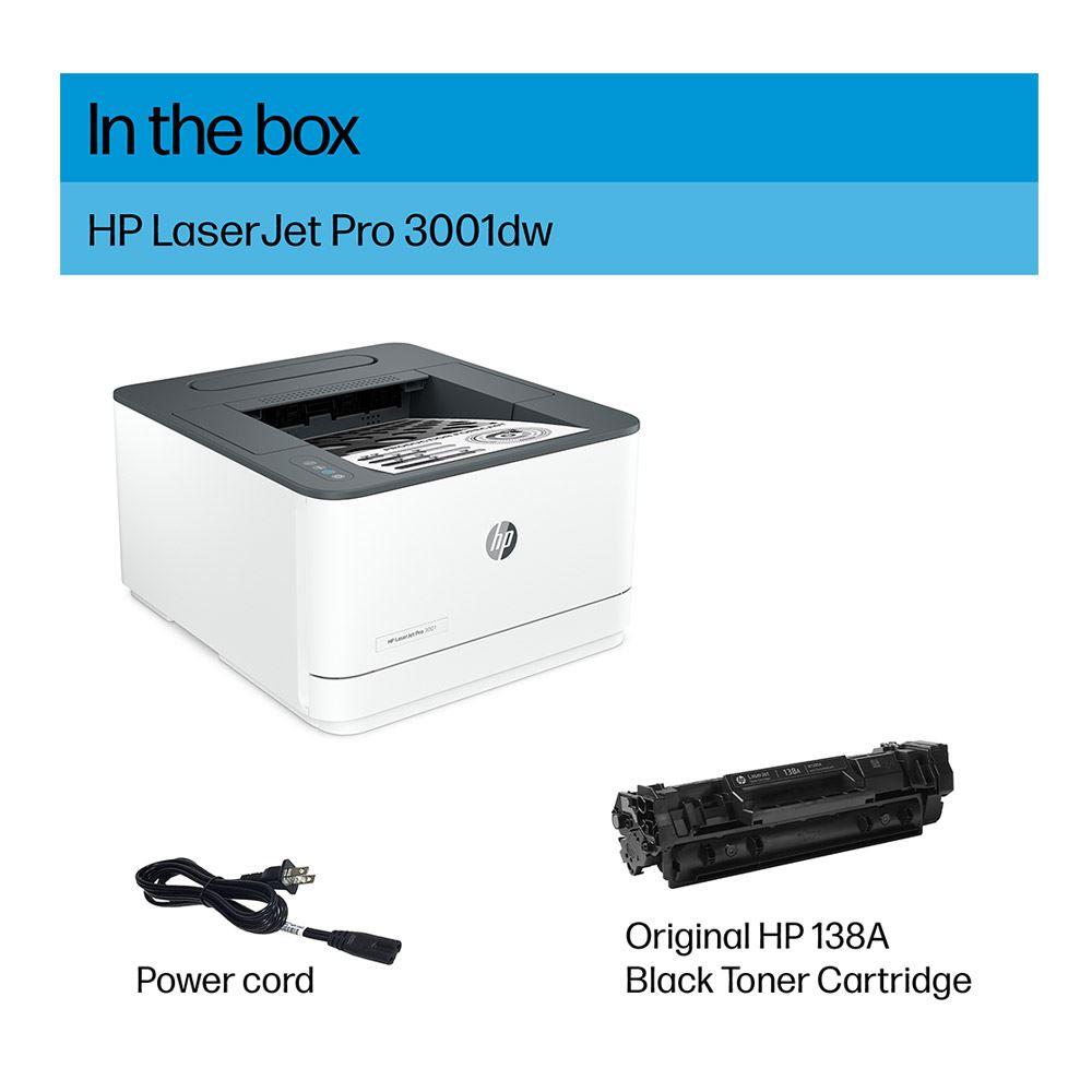 HP LaserJet Pro 3001dw Wireless Black & White Printer - Micro Center