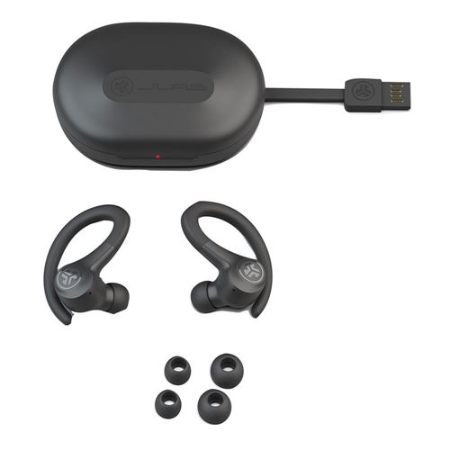JLab Go Air Sport True Wireless Bluetooth Workout Earbuds - Black; C3 Clear  Calling; Secure Earhook Sport Design; 32+ Hour - Micro Center