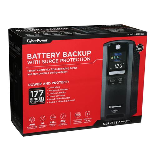 APC Back-UPS Pro 10-Outlet 1080 Joules 900-Watt 1500Va Indoor AC Surge  Protector with Battery Backup in the Surge Protectors department at