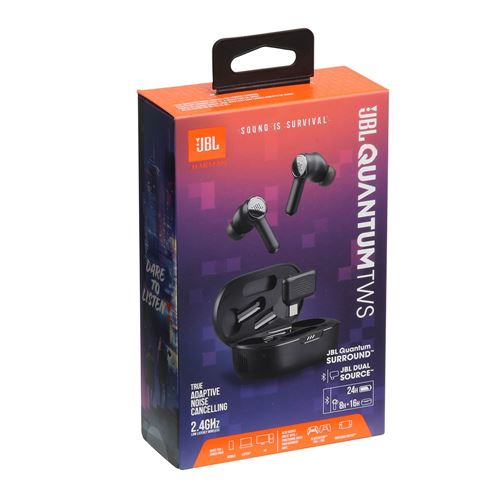 JBL Quantum TWS Active Noise Cancelling True Wireless Bluetooth Gaming  Earbuds - Black - Micro Center