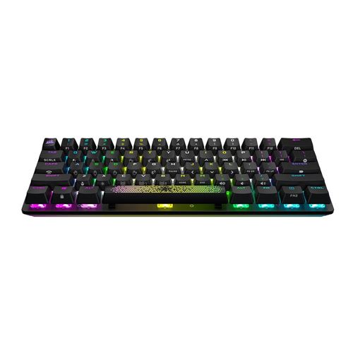 Corsair PRO MINI WIRELESS 60% Mechanical Gaming Keyboard (Black); Cherry MX Speed Switch; RGB Backlighting - Micro Center