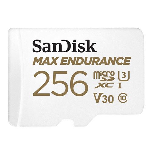 SanDisk 256 GB Max Endurance microSDHC Class 10 / UHS-3 Flash Memory Card  with Adapter - Micro Center