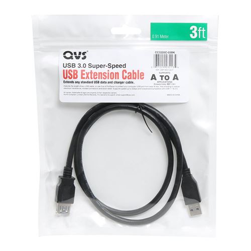 Tripp Lite 6ft USB 3.0 SuperSpeed Extension Cable A Male to A Female Black  6' - USB extension cable - USB Type A to USB