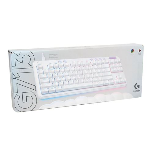 Logitech G G713 Wired Gaming Keyboard (White) - Linear - Micro Center
