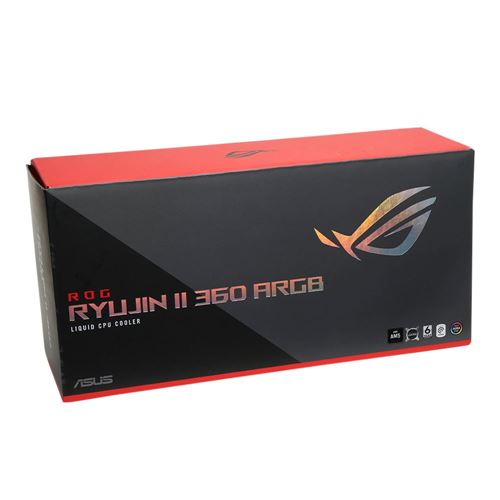 ASUS ROG RYUJIN II 360 ARGB All-in-one Liquid CPU Cooler, 360mm Radiator  3.5 color LCD (Three ASUS ROG 120mm 4-pin PWM Fans ARGB) with Armoury  Creat Controls 