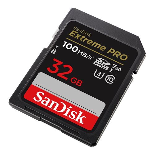 SanDisk 32GB Extreme PRO SDXC Class 10 USH-3 V30 Flash Memory Card