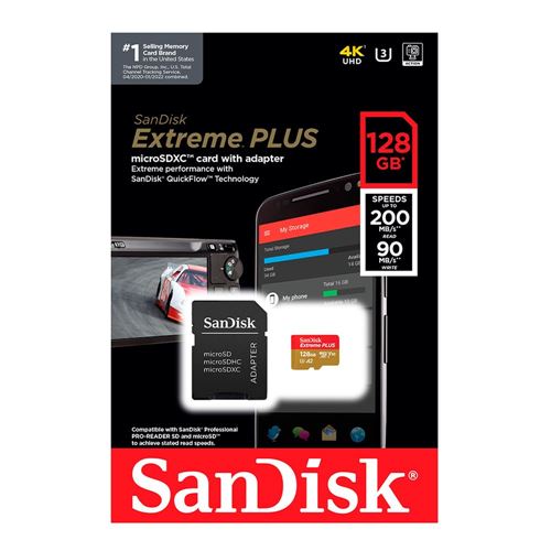 Sandisk Extreme Plus Micro Sd Card A2 U3 V30 64gb 128gb 256gb