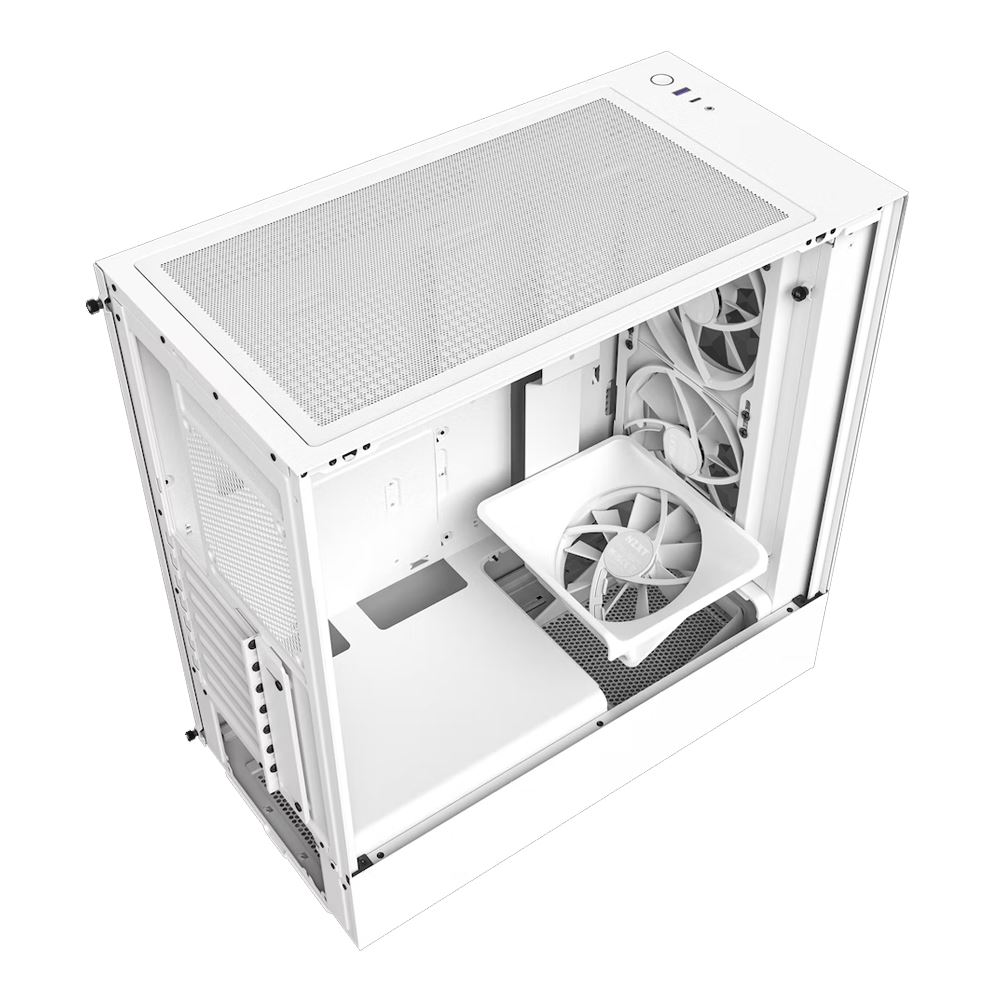 NZXT H5 Elite Tempered Glass ATX Mid-Tower Computer Case - White ...