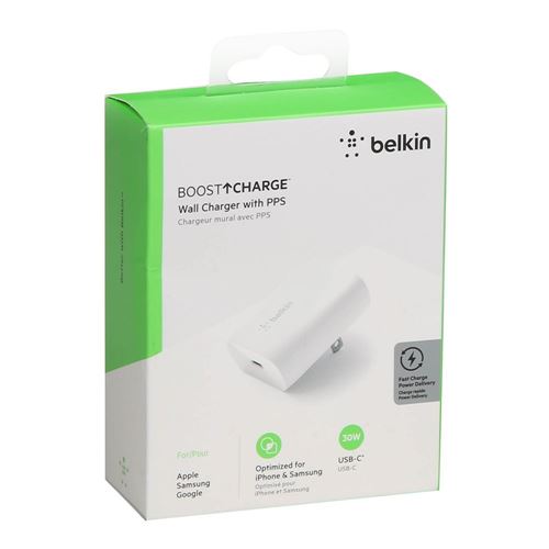 Belkin multiport oplader (USB-A + USB-C), wit, €30