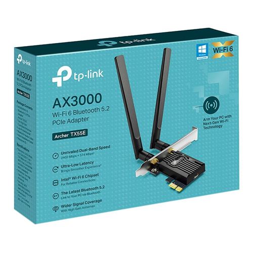 TP-Link AX3000 Dual Band Wi-Fi 6 Bluetooth PCI Express Adapter, 78244015