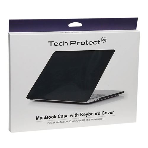 Techprotectus Hard Shell Case with Keyboard Cover for Apple MacBook Air  13.6 M2 2022 - Black - Micro Center