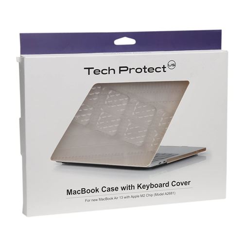 Techprotectus Rugged Hardshell Case for Apple 13 MacBook Air,M2 Chip 2022,Black