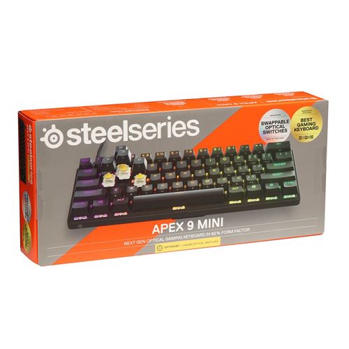 SteelSeries Apex 9 Mini 60% Wired Hotswappable RGB Backlit Mechanical  Keyboard - Optipoint Switches - Micro Center