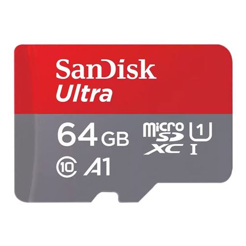 SanDisk 64GB Ultra MicroSDXC Class 10 / U1 / A1 Flash Memory Card