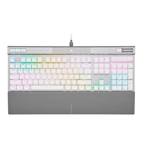 Corsair 70 PRO RGB Optical-Mechanical RGB Gaming Keyboard - White 