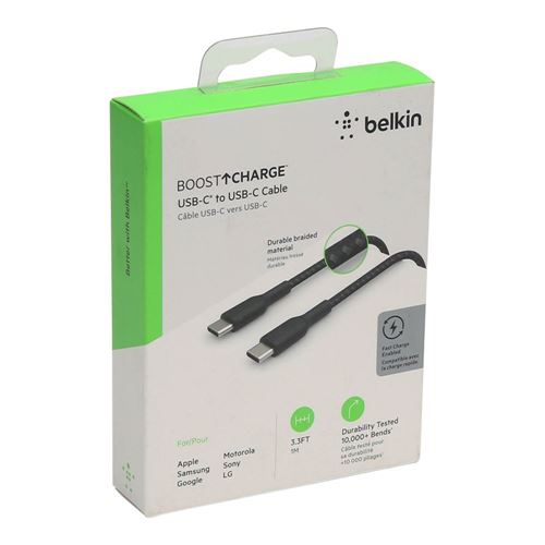 Chargeur Belkin 20W USB-C + câble USB-C Belkin vers Lightning (1M