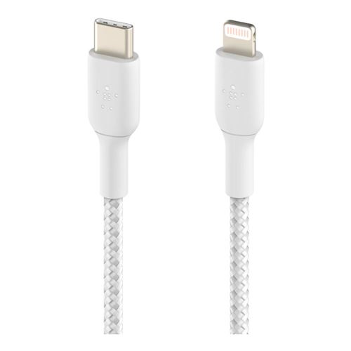 Câble Lightning vers USB-C BOOST-CHARGE Belkin (1m, blanc)