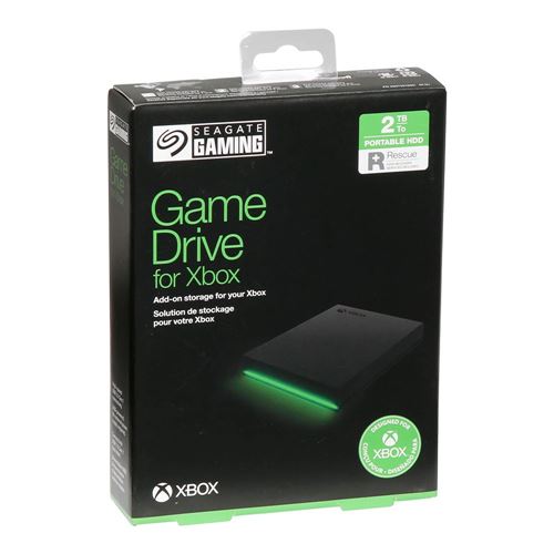 Seagate Game Drive for Xbox 2TB External Hard Drive Portable HDD - USB 3.2  Gen 1 (STKX2000400); Black with built-in green - Micro Center
