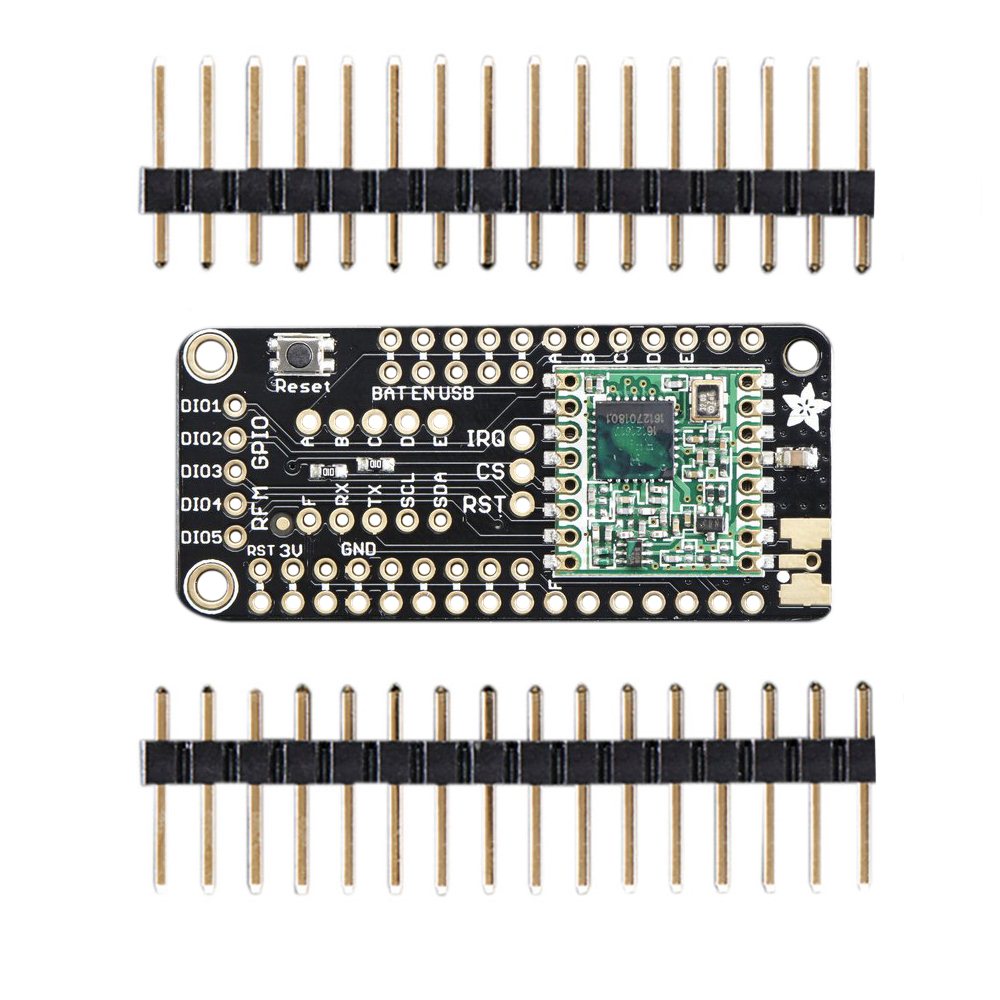 Adafruit Industries LoRa Radio FeatherWing RFM95W 900 MHz Micro Center