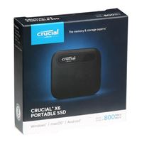 Crucial X6 2TB Portable SSD USB 3.2 Gen 2 USB-C External Solid