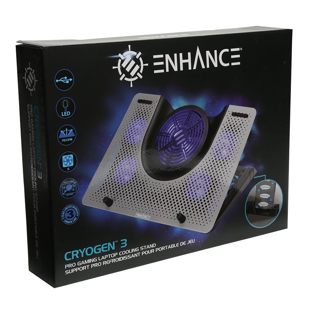 Accessory Power Enhance Cryogen 3 Pro Laptop Cooling Stand Micro Center