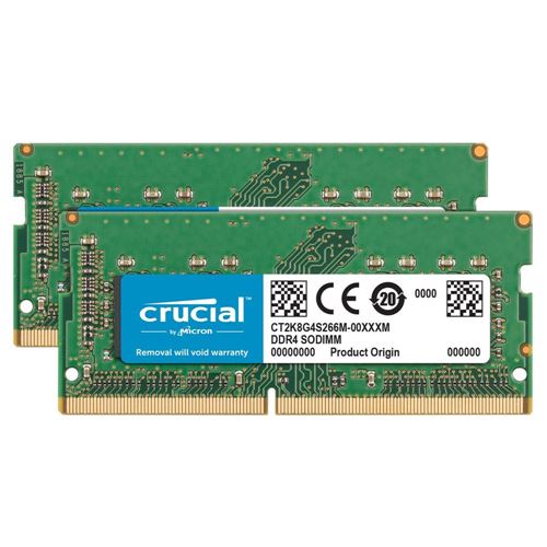 Crucial 16GB DDR4-2666 (PC4-21300) CL19 Unbuffered SO-DIMM Desktop