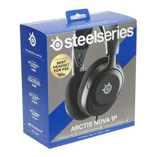  SteelSeries Arctis Nova 1P Multi-System Gaming Headset — Hi-Fi  Drivers — 360° Spatial Audio — Comfort Design — Durable — Lightweight —  Noise-Cancelling Mic — PS5/PS4, PC, Xbox, Switch - White : Video Games