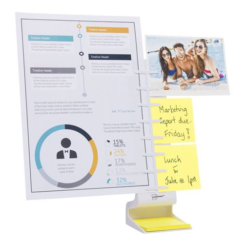 Copyholder: Adhesive Monitor Mount, holds 30 sheets