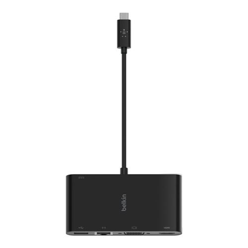 Belkin USB-C Multimedia Adapter (USB-C Hub w/VGA, 4K HDMI, USB 3.0