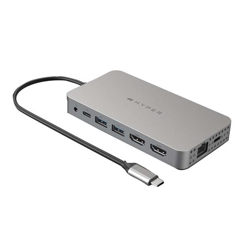 Powerology USB-C Hub & 256GB SSD Drive 100W PD - Gray