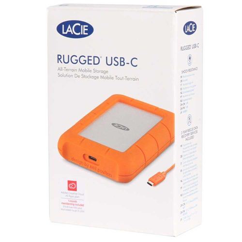 LaCie Rugged USB-C 1TB Portable Hard Drive