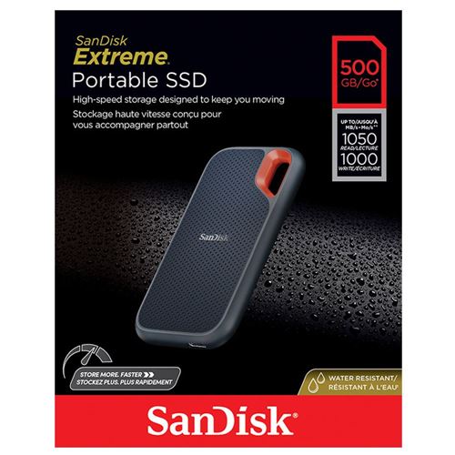 SanDisk Extreme Portable 500GB SSD USB Gen 2 Type C External Solid State Drive Micro Center