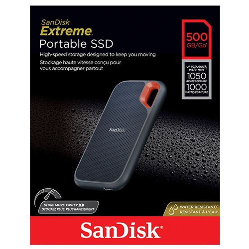 SanDisk Extreme Portable 500GB SSD USB 3.2 Gen 2 Type C External