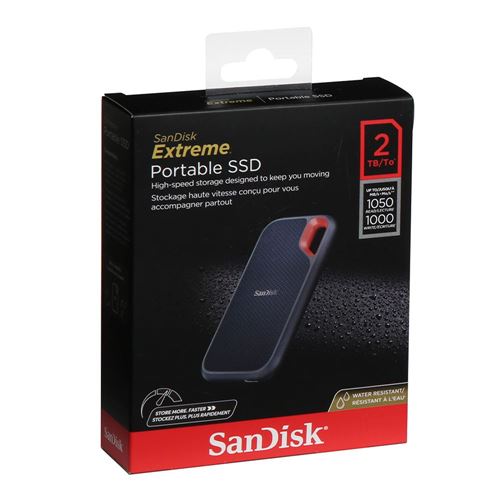 SanDisk Extreme Portable 2TB SSD USB 3.2 Gen 2 Type C External
