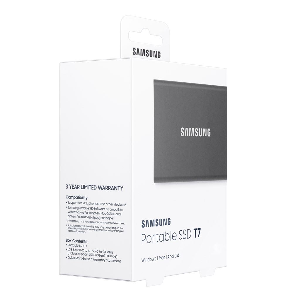 Samsung T7 Portable SSD 2TB USB 3.2 Gen 2 External Solid State Drive Up