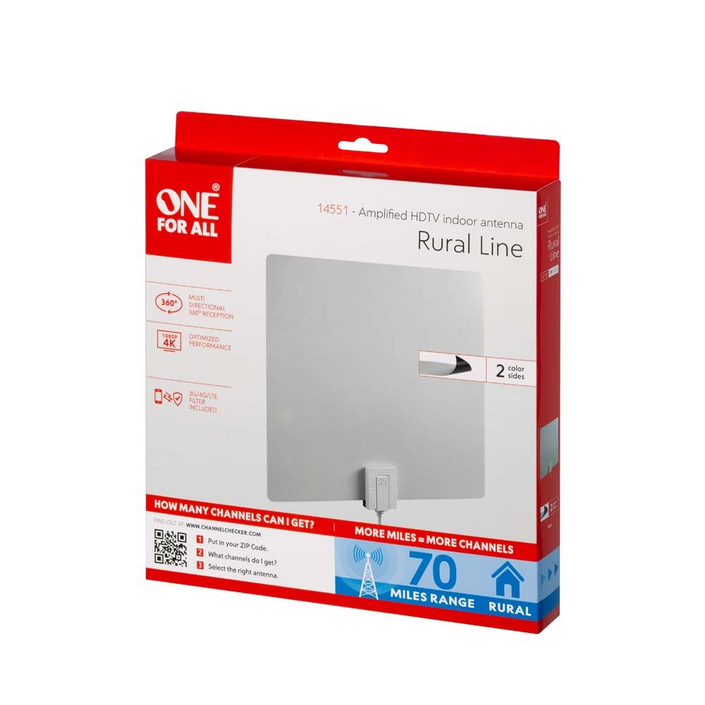 One For All 14551 Amplified Indoor HDTV Antenna Micro Center