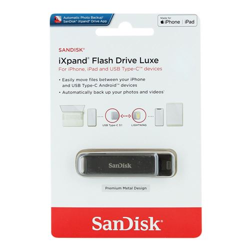 SanDisk iXpand Flash Drive Luxe USB Type-C Flash Drive 256GB - Apple