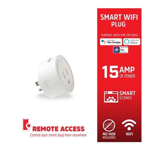 Energizer Connect EIX3-1003-PP2 15-Amp Smart Wi-Fi Plugs (2 Pack)