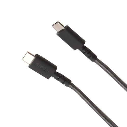 Anker 2.0 (Type-C) Male to USB 2.0 (Type-C) Charge/ Sync Cable w/ Power Delivery 6 ft. Black - Micro Center