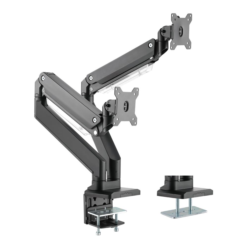Inland LDT23-C024 Gas Spring Heavy Duty Dual Monitor Desk Mount for ...