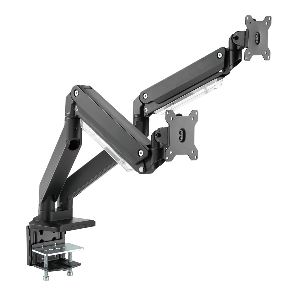 Inland LDT23C024 Gas Spring Heavy Duty Dual Monitor Desk Mount for Monitors 17"35" Micro Center