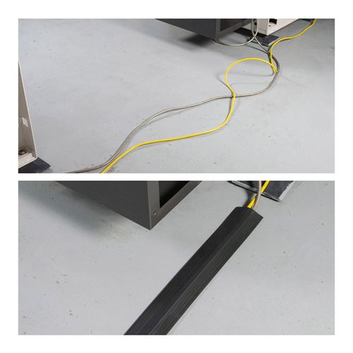 D-Line Medium Duty Floor Cable Cover, 6 ft. - Black - Micro Center